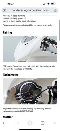 USED 2025 HONDA NSF100  HRC Road Racer One only, never used