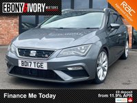 USED 2017 17 SEAT LEON 2.0 TDI FR Technology ST 5dr Diesel DSG Euro 6 (s/s) (184 ps) 2 OWNERS FROM NEW, 2 KEYS, BOOK PACK, FRESH SERVICE + 1YR MOT WITHIN THE SALE