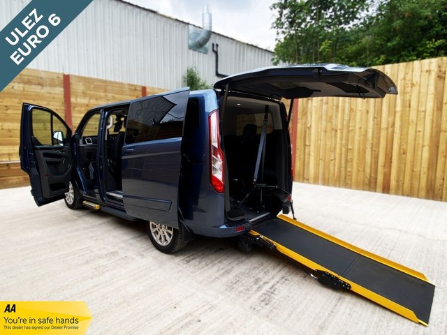 View our Ford Tourneo Custom Drive From 3 Seat Auto Wheechair Accessible Disabled Access Vehicle WAV