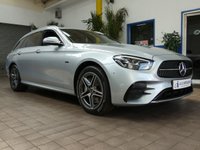 USED 2021 70 MERCEDES-BENZ E-CLASS 2.0 E300de 13.5kWh AMG Line Edition Estate 5dr Diesel Plug-in Hybrid G-Tronic+ Euro 6 (s/s) (306 ps) SAT NAV HEATED LEATHER SEATS CRUISE CONTROL REAR VIEW CAMERA PARKING SENSORS 12 OWNER SERVICE HISTORY WARRANTY