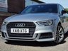 USED 2018 18 AUDI A3 1.5 TFSI CoD Black Edition Sportback 5dr Petrol S Tronic Euro 6 (s/s) (150 ps) 6x AUDI SERVICES & JUST 2 OWNERS!