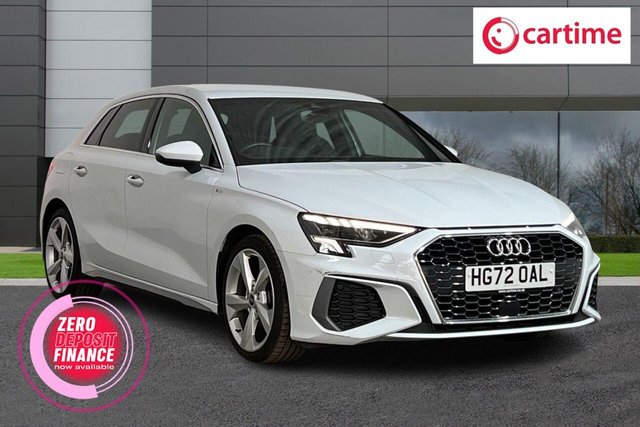 View our Audi A3 1.5 TFSI 35 S line Sportback 5dr Petrol Manual Euro 6 (s/s) (150 ps) Touchscreen, Apple CarPlay / Android Auto, Bluetooth, DAB - Digital Radio, Rear Parking Sensors