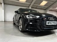 USED 2017 67 AUDI S3 2.0 TFSI Black Edition Sportback 5dr Petrol S Tronic quattro Euro 6 (s/s) (310 ps) 