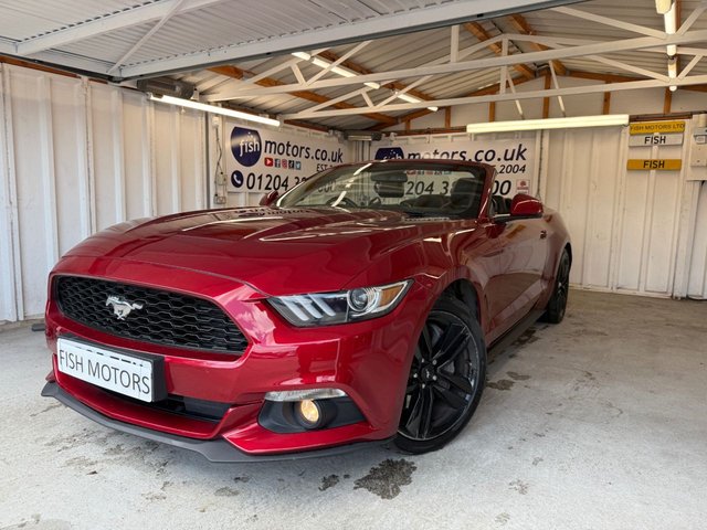 2016 FORD MUSTANG 2.3T EcoBoost Convertible 2dr Petrol SelShift Euro 6 (317 ps)+1 OWNER FROM NEW+HISTORY+MEDIA+BLUETOOTH+NAVIGATION+BLACK 19 INCH ALLOYS+CLIMATE+CAMERA+PARK CONTROL+ 1 OWNER FROM NEW+HISTORY+MEDIA+FULL LEATHER HEATED SEATS+ALLOYS+PARKING SENSORS+CLIMATE+BLUETOOTH+NAV+USB+AUX+DAB+REAR CAM+HPI CLEAR