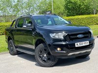 USED 2018 68 FORD RANGER 2.2 TDCi Black Edition Pickup Double Cab 4dr Diesel Manual 4WD Euro 6 (s/s) (160 ps) ** NO VAT ** FULL LEATHER +SAT NAV