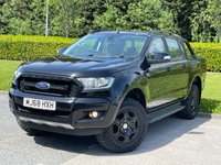 USED 2018 68 FORD RANGER 2.2 TDCi Black Edition Pickup Double Cab 4dr Diesel Manual 4WD Euro 6 (s/s) (160 ps) ** NO VAT ** FULL LEATHER +SAT NAV