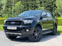 USED 2018 68 FORD RANGER 2.2 TDCi Black Edition Pickup Double Cab 4dr Diesel Manual 4WD Euro 6 (s/s) (160 ps) ** NO VAT ** FULL LEATHER +SAT NAV