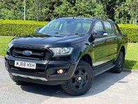 USED 2018 68 FORD RANGER 2.2 TDCi Black Edition Pickup Double Cab 4dr Diesel Manual 4WD Euro 6 (s/s) (160 ps) ** NO VAT ** FULL LEATHER +SAT NAV