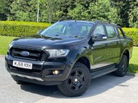 USED 2018 68 FORD RANGER 2.2 TDCi Black Edition Pickup Double Cab 4dr Diesel Manual 4WD Euro 6 (s/s) (160 ps) ** NO VAT ** FULL LEATHER +SAT NAV