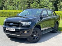 USED 2018 68 FORD RANGER 2.2 TDCi Black Edition Pickup Double Cab 4dr Diesel Manual 4WD Euro 6 (s/s) (160 ps) ** NO VAT ** FULL LEATHER +SAT NAV