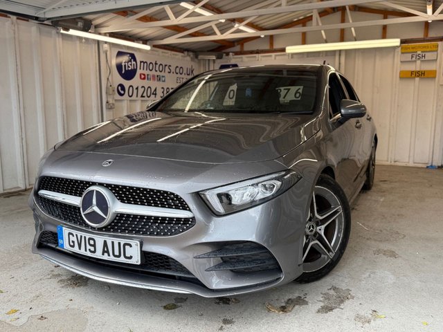 2019 19 MERCEDES-BENZ A-CLASS 1.3 A200 AMG Line Hatchback 5dr Petrol 7G-DCT Euro 6 (s/s) (163 ps)+1 OWNER FROM NEW+2 KEYS+FSH+MEDIA+APPS+DIGITAL COCKPIT+APPLE CAR PLAY+HALF LEATHER SEATS+NAVIGATION 2 KEYS+1 OWNER FROM NEW+FSH+HALF LEATHER SEATS+DIGITAL COCKPIT+CLIMATE+NAV WITH SD CARD+APPLECARPLAY+APPS+18" ALLOYS+BLUETOOTH+USB+AUX+DAB+CRUISE+HPI CLEAR