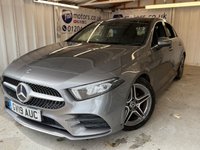 USED 2019 19 MERCEDES-BENZ A-CLASS 1.3 A200 AMG Line Hatchback 5dr Petrol 7G-DCT Euro 6 (s/s) (163 ps)+1 OWNER FROM NEW+2 KEYS+FSH+MEDIA+APPS+DIGITAL COCKPIT+APPLE CAR PLAY+HALF LEATHER SEATS+NAVIGATION 2 KEYS+1 OWNER FROM NEW+FSH+HALF LEATHER SEATS+DIGITAL COCKPIT+CLIMATE+NAV WITH SD CARD+APPLECARPLAY+APPS+18" ALLOYS+BLUETOOTH+USB+AUX+DAB+CRUISE+HPI CLEAR