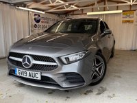 USED 2019 19 MERCEDES-BENZ A-CLASS 1.3 A200 AMG Line Hatchback 5dr Petrol 7G-DCT Euro 6 (s/s) (163 ps)+1 OWNER FROM NEW+2 KEYS+FSH+MEDIA+APPS+DIGITAL COCKPIT+APPLE CAR PLAY+HALF LEATHER SEATS+NAVIGATION 2 KEYS+1 OWNER FROM NEW+FSH+HALF LEATHER SEATS+DIGITAL COCKPIT+CLIMATE+NAV WITH SD CARD+APPLECARPLAY+APPS+18" ALLOYS+BLUETOOTH+USB+AUX+DAB+CRUISE+HPI CLEAR