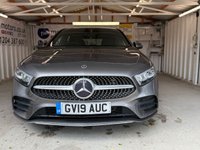 USED 2019 19 MERCEDES-BENZ A-CLASS 1.3 A200 AMG Line Hatchback 5dr Petrol 7G-DCT Euro 6 (s/s) (163 ps)+1 OWNER FROM NEW+2 KEYS+FSH+MEDIA+APPS+DIGITAL COCKPIT+APPLE CAR PLAY+HALF LEATHER SEATS+NAVIGATION 2 KEYS+1 OWNER FROM NEW+FSH+HALF LEATHER SEATS+DIGITAL COCKPIT+CLIMATE+NAV WITH SD CARD+APPLECARPLAY+APPS+18" ALLOYS+BLUETOOTH+USB+AUX+DAB+CRUISE+HPI CLEAR