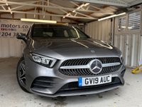 USED 2019 19 MERCEDES-BENZ A-CLASS 1.3 A200 AMG Line Hatchback 5dr Petrol 7G-DCT Euro 6 (s/s) (163 ps)+1 OWNER FROM NEW+2 KEYS+FSH+MEDIA+APPS+DIGITAL COCKPIT+APPLE CAR PLAY+HALF LEATHER SEATS+NAVIGATION 2 KEYS+1 OWNER FROM NEW+FSH+HALF LEATHER SEATS+DIGITAL COCKPIT+CLIMATE+NAV WITH SD CARD+APPLECARPLAY+APPS+18" ALLOYS+BLUETOOTH+USB+AUX+DAB+CRUISE+HPI CLEAR