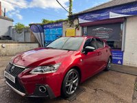 USED 2019 69 LEXUS CT 1.8 200h F Sport Hatchback 5dr Petrol Hybrid E-CVT Euro 6 (s/s) (136 ps) BEAUTIFUL RED, CLEAN INSIDE AND OUT