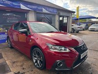 USED 2019 69 LEXUS CT 1.8 200h F Sport Hatchback 5dr Petrol Hybrid E-CVT Euro 6 (s/s) (136 ps) BEAUTIFUL RED, CLEAN INSIDE AND OUT