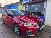 USED 2019 69 LEXUS CT 1.8 200h F Sport Hatchback 5dr Petrol Hybrid E-CVT Euro 6 (s/s) (136 ps) BEAUTIFUL RED, CLEAN INSIDE AND OUT