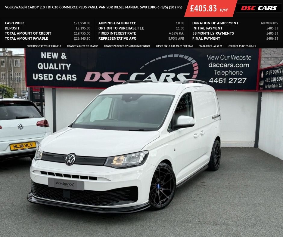USED 2021 21 VOLKSWAGEN CADDY 2.0 TDI C20 Commerce Plus Panel Van 5dr Diesel Manual SWB Euro 6 (s/s) (102 ps) FULLY CUSTOMISED CADDY