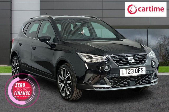View our Seat Arona 1.0 TSI FR Edition SUV 5dr Petrol Manual Euro 6 (s/s) (110 ps) Touchscreen, Apple CarPlay / Android Auto, DAB Digital Radio, Rear Parking Sensors, Bluetooth