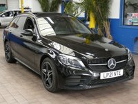 USED 2021 21 MERCEDES-BENZ C-CLASS 2.0 C300de 13.5kWh AMG Line Night Edition (Premium Plus) Estate 5dr Diesel Plug-in Hybrid G-Tronic+ Euro 6 (s/s) (306 ps) SAT NAV PANORAMIC SUNROOF HEATED LEATHER 360 CAMERA PARKING SENSORS 1 OWNER SERVICE HISTORY WARRANTY