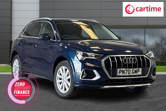 View our Audi Q3 2.0 TDI 40 Sport SUV 5dr Diesel S Tronic quattro Euro 6 (s/s) (200 ps) Audi Virtual Cockpit, Apple CarPlay / Android Auto, DAB - Digital Radio, Satellite Navigation, Cruise Control