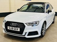 USED 2018 18 AUDI A3 1.6 TDi Black Edition Panoramic Sportback 5 Door Diesel Manual Euro 6 (s/s) (116 ps) 4 SERVICES TO 63,719 MILES