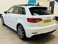 USED 2018 18 AUDI A3 1.6 TDi Black Edition Panoramic Sportback 5 Door Diesel Manual Euro 6 (s/s) (116 ps) 4 SERVICES TO 63,719 MILES