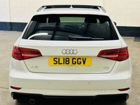 USED 2018 18 AUDI A3 1.6 TDi Black Edition Panoramic Sportback 5 Door Diesel Manual Euro 6 (s/s) (116 ps) 4 SERVICES TO 63,719 MILES