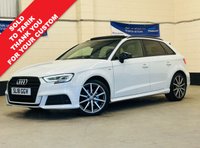 USED 2018 18 AUDI A3 1.6 TDi Black Edition Panoramic Sportback 5 Door Diesel Manual Euro 6 (s/s) (116 ps) 4 SERVICES TO 63,719 MILES