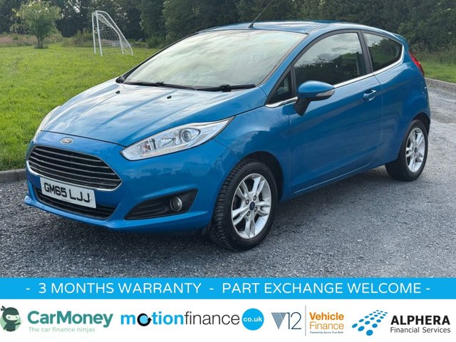 2015 65 Ford Fiesta 1.25 Zetec Hatchback 3dr Petrol Manual Euro 6 (82 ps)