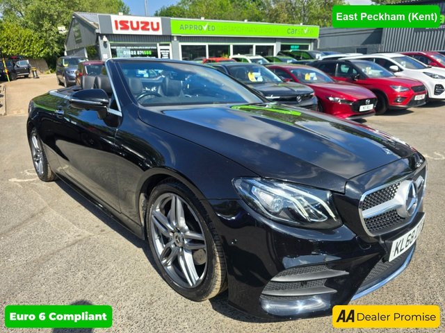 View our Mercedes-Benz E-Class 2.0 E220d AMG Line (Premium) Cabriolet 2dr Diesel G-Tronic+ Euro 6 (s/s) (194 ps) Full leather interior, Sat Nav