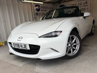 USED 2018 18 MAZDA MX-5 1.5 SKYACTIV-G SE Convertible 2dr Petrol Manual Euro 6 (131 ps)+1 FORMER KEEPER+HISTORY+MEDIA+BLUETOOTH+ALLOYS+AIRCON+USB+AUX+ HISTORY+1 FORMER KEEPER+ALLOYS+BLUETOOTH+MEDIA+AIRCON+AUX+USB+HPI CLEAR