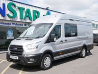 USED 2021 21 FORD TRANSIT 350 2.0 EBL 130 BHP L4 X-LONG TREND CREWCAB 6 SEATER ( AIR CON ) 1 OWNER | 6 SEATER | AIR CON | SAT NAV