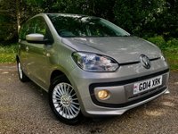 USED 2014 VOLKSWAGEN UP! 1.0 High up! Hatchback 5dr Petrol ASG Euro 5 (75 ps) ONLY 35,500 MILES // 1 FAMILY OWNED//X10 SERVICE HISTORY STAMPS//AIRCON//ALLOYS//REMOTE LOCKING//INSURANCE GROUP 2 // HEATED FRONT SEATS//FULL SIZE SPARE WHEEL//CAMBELT RENEWED 2021 at 10,500 MILES ASG Euro 5 (75 ps) ONLY 35,500 MILES // 1 FAMILY OWNED//X10 SERVICE HISTORY STAMPS//AIRCON//ALLOYS//REMOTE LOCKING//INSURANCE GROUP 2 // HEATED FRONT SEATS//FULL SIZE SPARE WHEEL//CAMBELT RENEWED 2021 at 10,500 MILES