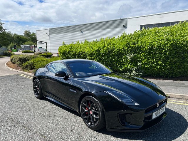 2018 18 Jaguar F-Type 3.0 V6 R-Dynamic Coupe 2dr Petrol Auto Euro 6 (s/s) (340 ps)-2 Owner Car From New-Finished In Narvik Black-Ebony Leather/Alcantara Upholstery-Switchable Active Exhaust-Meridian Sound System-Mfsw-Climate Control-Cruise Control-Dab Radio-Bluetooth-Satnav-19