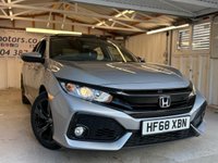 USED 2018 68 HONDA CIVIC 1.0 VTEC Turbo EX Hatchback 5dr Petrol CVT Euro 6 (s/s) (126 ps)+2 KEYS+HISTORY+PANORAMIC SUNROOF+LEATHER HEATED SEATS+NAV+MEDIA+BLUETOOTH+USB+DAB+AUX 2 KEYS+FSH+PANORAMIC SUNROOF+FULL LEATHER SEATS+PARK CONTROL+NAV+PRIVACY+CLIMATE+CRUISE+BLUETOOTH+USB+AUX+DAB+ALLOYS+HEATED FRONT SEATS+HPI CLEAR