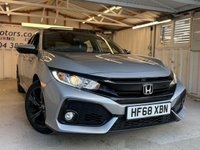 USED 2018 68 HONDA CIVIC 1.0 VTEC Turbo EX Hatchback 5dr Petrol CVT Euro 6 (s/s) (126 ps)+2 KEYS+HISTORY+PANORAMIC SUNROOF+LEATHER HEATED SEATS+NAV+MEDIA+BLUETOOTH+USB+DAB+AUX 2 KEYS+FSH+PANORAMIC SUNROOF+FULL LEATHER SEATS+PARK CONTROL+NAV+PRIVACY+CLIMATE+CRUISE+BLUETOOTH+USB+AUX+DAB+ALLOYS+HEATED FRONT SEATS+HPI CLEAR