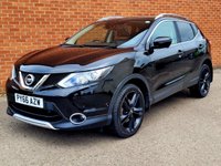 USED 2016 66 NISSAN QASHQAI 1.5 dCi Black Edition SUV 5dr Diesel Manual 2WD Euro 6 (s/s) (110 ps) BLACK HEATED LEATHER - SAT NAV - 360&deg; PARKING CAMERAS