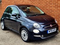 USED 2018 18 FIAT 500 1.2 Lounge Hatchback 3dr Petrol Manual Euro 6 (s/s) (69 bhp) 