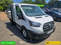 USED 2021 21 FORD TRANSIT 2.0 350 EcoBlue Tipper in white, 46,618 miles, 1 owner, FSH, ULEZ Euro 6, automatic gearbox, Bluetooth, rear sensors & more! Final price +VAT @ 20%! *** AUTOMATIC***DIESEL***TIPPER