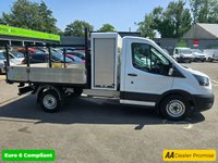 USED 2021 21 FORD TRANSIT 2.0 350 EcoBlue Tipper in white, 46,618 miles, 1 owner, FSH, ULEZ Euro 6, automatic gearbox, Bluetooth, rear sensors & more! Final price +VAT @ 20%! *** AUTOMATIC***DIESEL***TIPPER