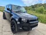USED 2020 70 LAND ROVER DEFENDER 2.0 SD4 SE SUV 5dr Diesel Auto 4WD Euro 6 (s/s) (240 ps) UPGRADED 22' URBAN ALLOYS + WIRELESS APPLE CARPLAY + BLACK PACK + 10' TOUCHSCREEN DISPLAY WITH PRO NAV + 12-WAY HEATED ELECTRIC MEMORY FRONT SEATS + MERIDIAN SOUND SYSTEM + BLIND SPOT ASSIST + TWO-ZONE CLIMATE CONTROL + COLOURED REVERSING CAMERA WITH 360 DEGREE PARKING AID + DAB RADIO + LANE KEEP ASSIST + CRUISE CONTROL WITH SPEED LIMITER + TRAFFIC SIGN RECOGNITION + FINISHED IN SANTORINI BLACK