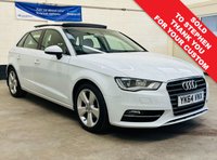 USED 2014 64 AUDI A3 1.2 TFSI Sport Sportback 5dr Petrol Manual Euro 6 (s/s) (110 ps) ULEZ EURO 6 &pound;35 TAX WITH HISTORY