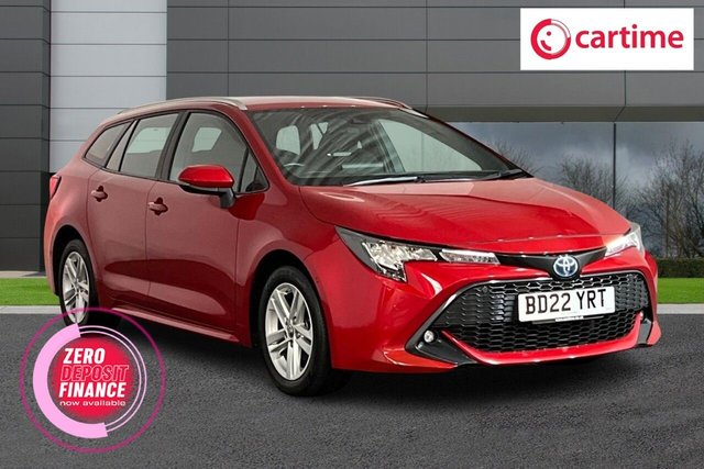 View our Toyota Corolla 1.8 VVT-h GPF Icon Tech Touring Sports 5dr Petrol Hybrid CVT Euro 6 (s/s) (122 ps) Touchscreen, Apple CarPlay / Android Auto, Reverse Camera, DAB - Digital Radio, Satellite Navigation