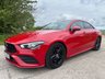 USED 2019 19 MERCEDES-BENZ CLA 1.3 CLA200 AMG Line (Premium) Coupe 4dr Petrol 7G-DCT Euro 6 (s/s) (163 ps) SEAT COMFORT PACKAGE + AMBIENT LIGHTING + AMG BODY-STYLING + REVERSING CAMERA + PARKING PACKAGE + HEATED FRONT SEATS + MIRROR PACKAGE + SAT NAV + LUXURY AUTOMATIC CLIMATE CONTROL + CRUISE CONTROL + LIVE TRAFFIC & MAP UPDATES + PRIVACY GLASS + DAB RADIO + ELECTRIC PARKING BRAKE + LOWERED COMFORT SUSPENSION + 18' BLACK AMG ALLOY WHEELS WITH TPMS