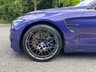 USED 2020 70 BMW M4 3.0 BiTurbo Heritage Edition Coupe 2dr Petrol DCT Euro 6 (s/s) (450 ps)-Factory Extras Worth &pound;9,750-BMW Celebrates its Motorsport heritage with a special edition of the BMW M4 Coupe-Limited to 75 units for the UK-750 Worldwide. Choice of 3 Colours Only-Imola red-Laguna Seca Blue & Velvet Blue metallic. Further distinguishing features of the M4 Edition M Heritage include a decorative strip in the colours of BMW M. It is integrated into the limited edition models carbon fibre reinforced plastic roof.Also new are forged 20-in alloys wheels in matt grey. Inside, there are two tone leather seats with contrast stitching and M Heritage identification within the headrests, carbon dashboard trim designed specifically for the M4 Edition M Heritage and door sill trim with further M Heritage identification. Running in Service complete at 1045 Miles. Velvet Blue Metallic-1 Former Keeper. 