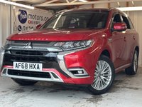 USED 2018 68 MITSUBISHI OUTLANDER 2.4h TwinMotor 13.8kWh 4h SUV 5dr Petrol Plug-in Hybrid CVT 4WD Euro 6 (s/s) (209 ps)+2 KEYS+HISTORY+LEATHER HEATED SEATS+NAVIGATION+MEDIA+BLUETOOTH+USB+AUX+DAB+PARK CAMERA+ 2 KEYS+FSH+REVERSE CAMERA+DAB+FULL LEATHER HEATED SEATS+ALLOYS+POWER BOOT+FOLDING MIRRORS+AIRCON+BLUETOOTH+MEDIA+CRUISE+AUTOLIGHTS+AUTOWIPERS+USB+AUX+HPI CLEAR