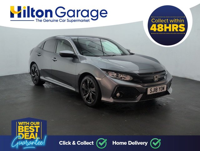USED 2018 18 Honda Civic 1.0 Vtec Turbo SR Hatchback 5dr Petrol Manual Euro 6 (s/S) (126 Ps) - Parking Camera + Climate Control