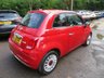 USED 2022 22 FIAT 500 1.0 MHEV RED Hatchback 3dr Petrol Manual Euro 6 (s/s) (70 bhp) One owner with a new service and detailed inspection upon arrival. Sold with a new 12 month MOT and cheap to insure being only a group 9! Low Rate Finance Available. HPI Clear.